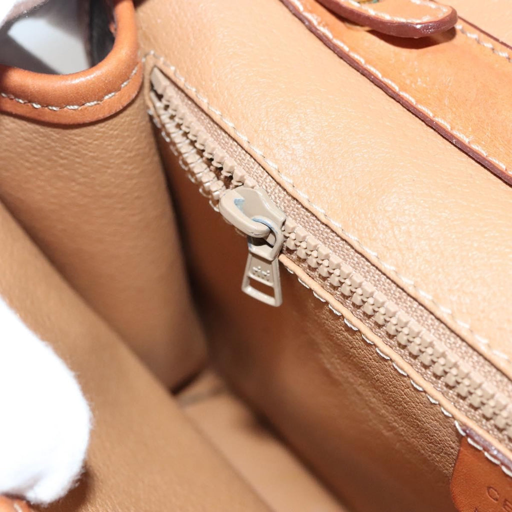 Celine Vintage Macadam Shoulder Bag Canvas And Leather Brown Canvas Shoulder Bag Bag