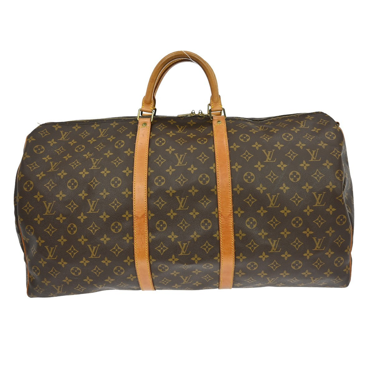 Louis Vuitton Keepall Bag Monogram Canvas Brown Canvas Travel Bag