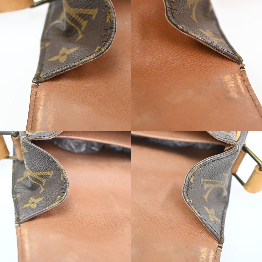 Louis Vuitton Cartouchiere Handbag Monogram Canvas Brown Canvas Shoulder Bag
