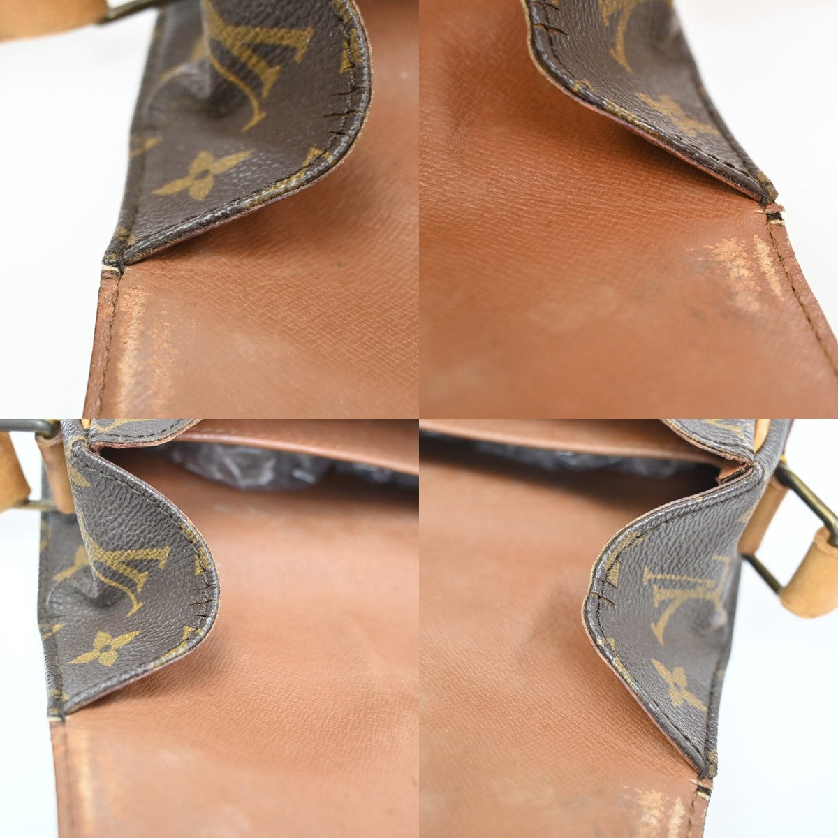 Louis Vuitton Cartouchiere Handbag Monogram Canvas Brown Canvas Shoulder Bag