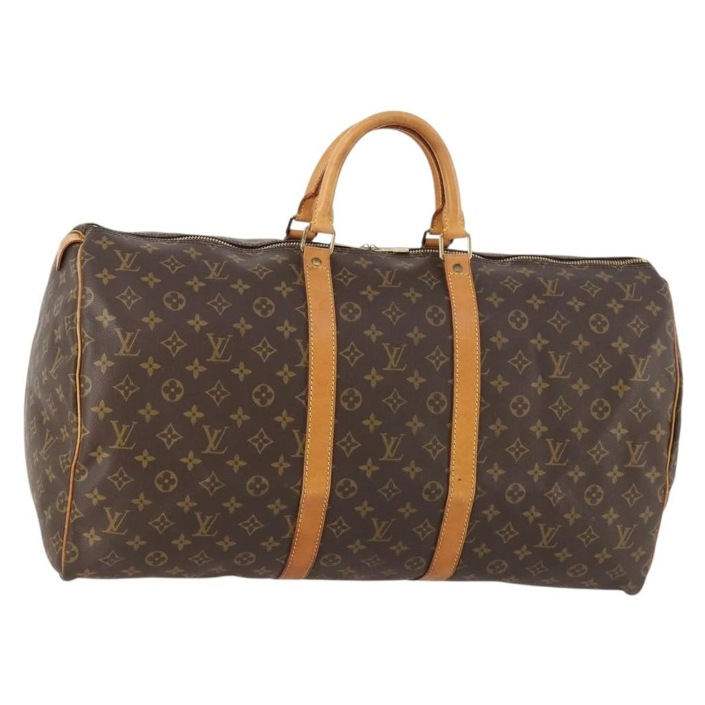 Louis Vuitton Keepall Bag Monogram Canvas Brown Canvas Travel Bag