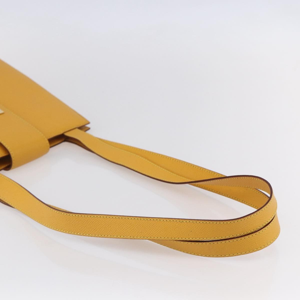 Celine Vintage Shoulder Bag Leather Yellow Leather Shoulder Bag Bag