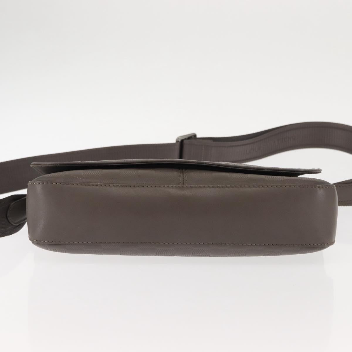 Louis Vuitton District Messenger Bag Damier Infini Leather Gray Leather Shoulder Bag