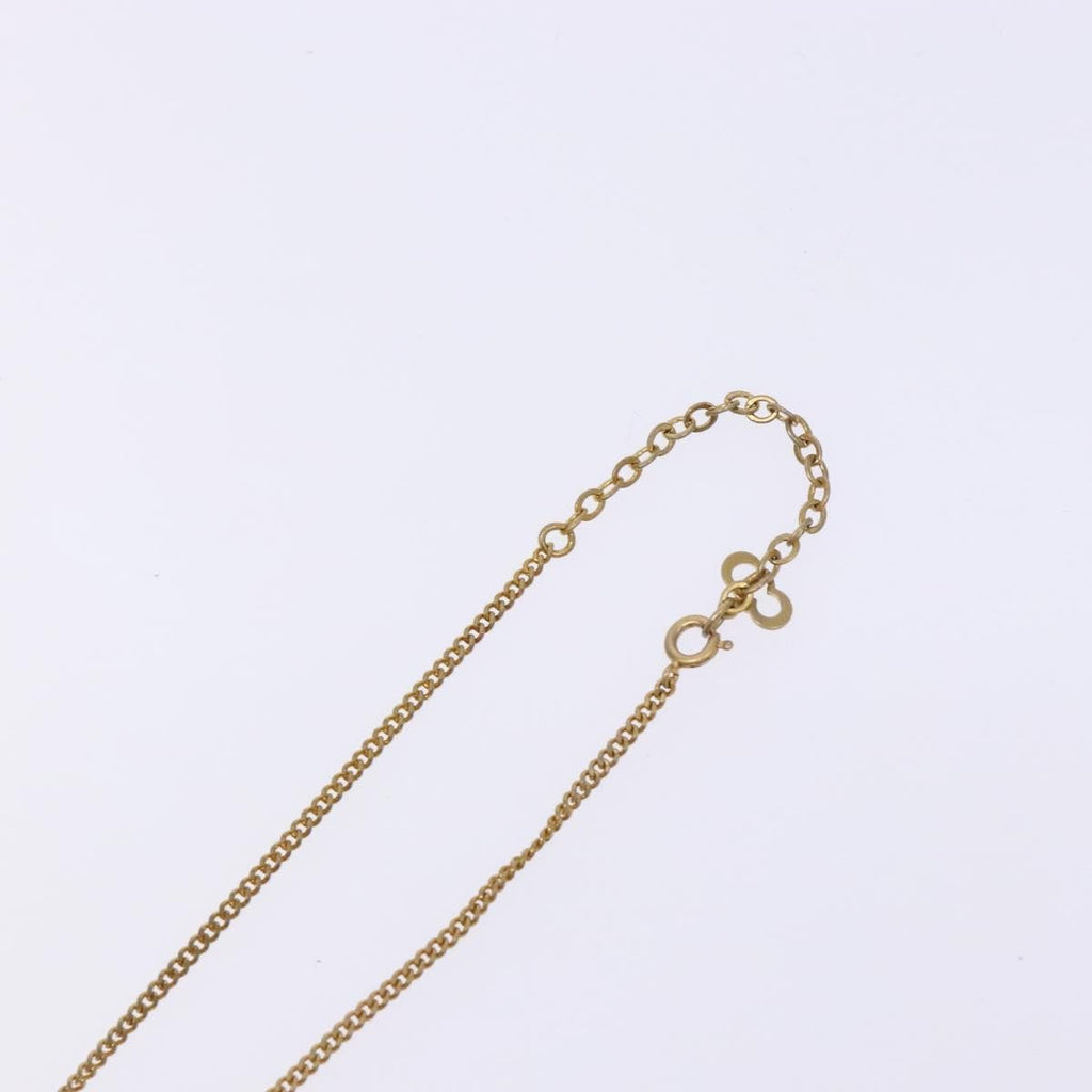 Christian Dior Cd Round Pendant Necklace Metal And Crystals Gold Metal Jewelry (Pre-Owned)