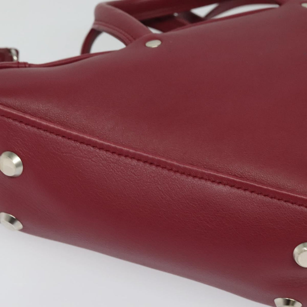 Balenciaga Triangle Duffle Bag Leather Red Leather Hand