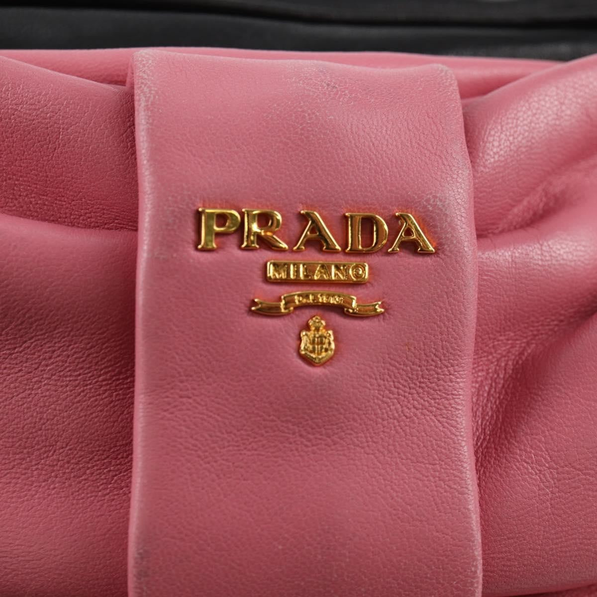 Prada Bow Camera Crossbody Bag Nappa Leather Black Leather Shoulder Bag Bag