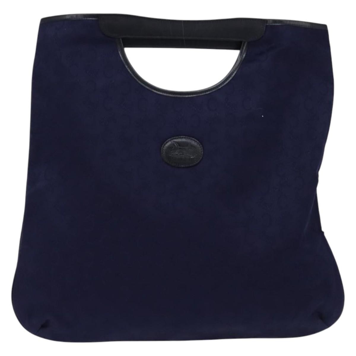 Celine C Sulky Handbag Canvas Navy Canvas Handbag