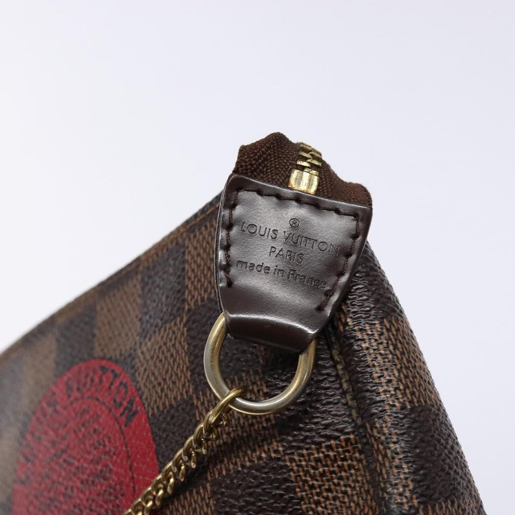 Louis Vuitton Pochette Accessoires Limited Edition Damier Brown Canvas Clutche & Pouche Bag