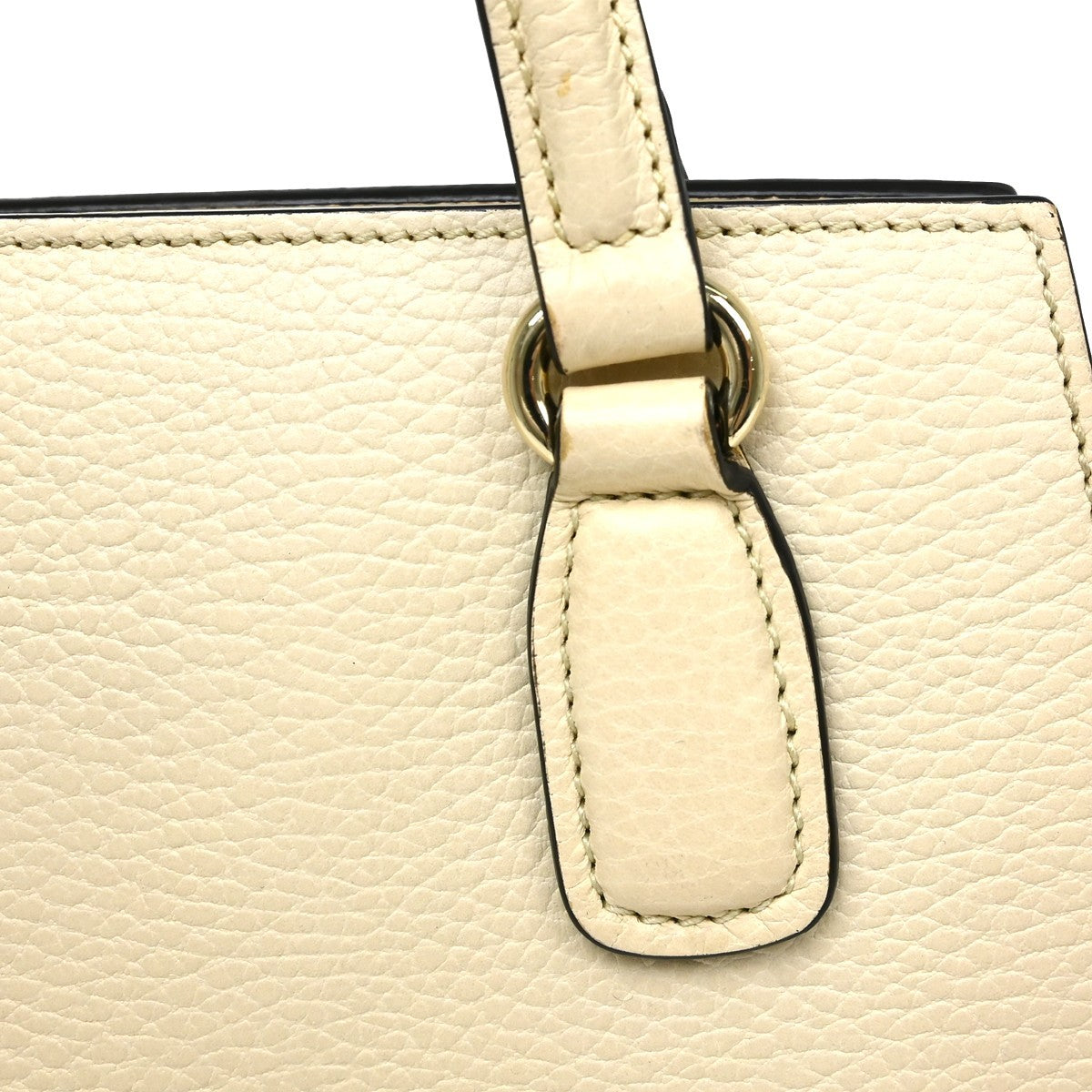 Gucci Soho Shoulder Bag Leather White Leather Handbag (Pre-Owned)