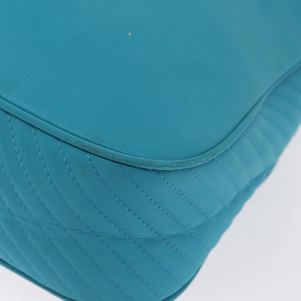 Saint Laurent Vintage Shoulder Bag Nylon Turquoise Nylon Shoulder Bag Bag (Pre-Owned)