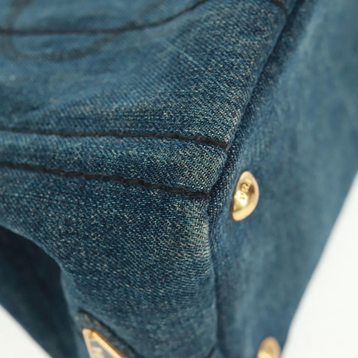 Prada Canapa Tote Denim Blue Denim_Jeans Tote Bag Bag
