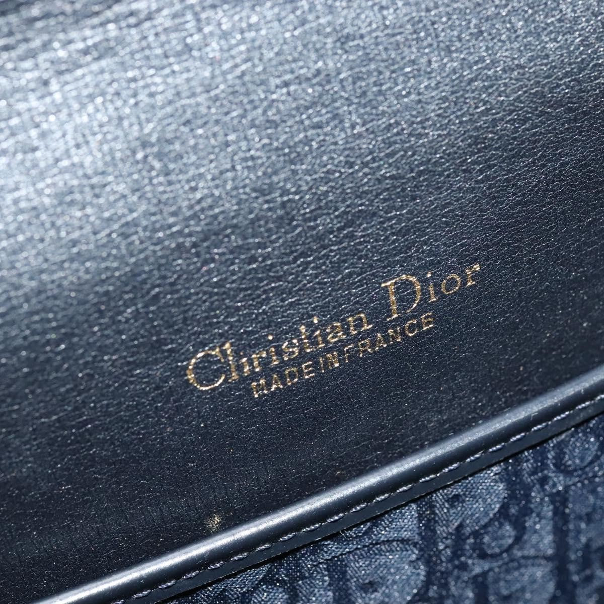Christian Dior Vintage Trotter Shoulder Bag Canvas Navy Canvas Shoulder Bag Bag (Pre-Owned)
