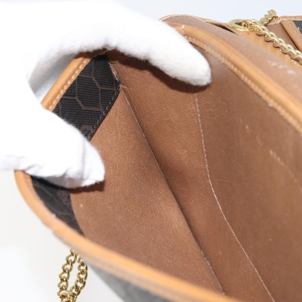Christian Dior Vintage Honeycomb Clutch Canvas Black Canvas Clutche & Pouche Bag (Pre-Owned)