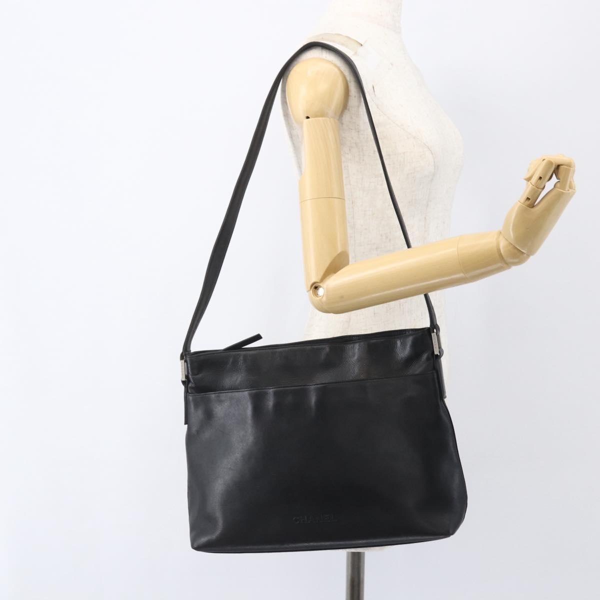 Chanel Vintage Shoulder Bag Leather Black Leather Shoulder Bag Bag