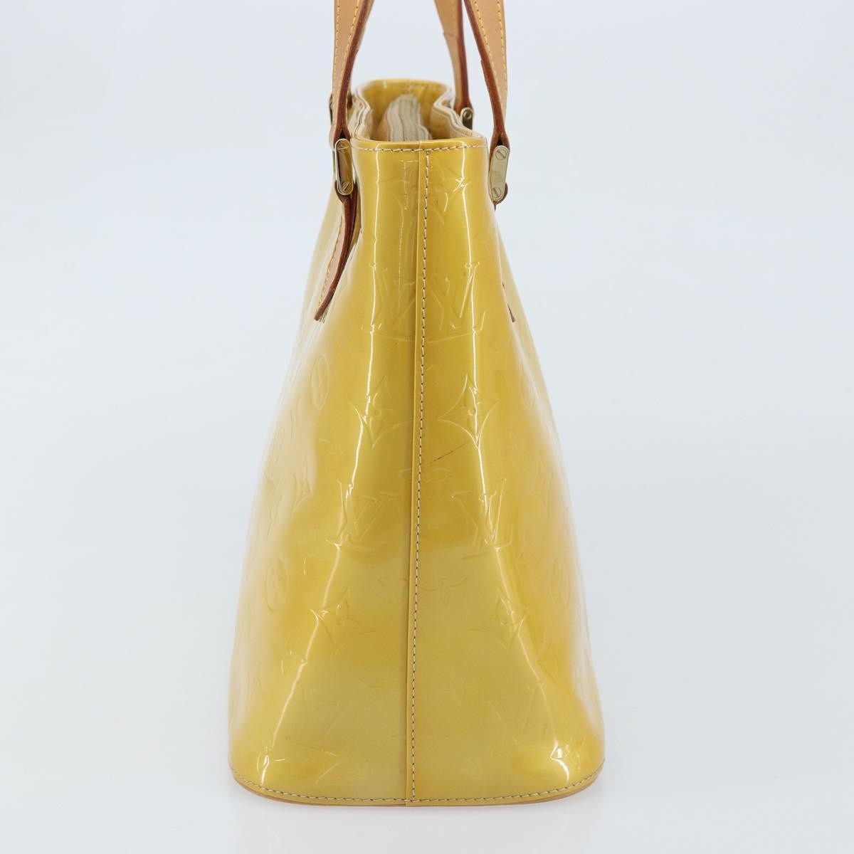 Louis Vuitton Houston Handbag Monogram Vernis Beige Patent_Leather Tote Bag
