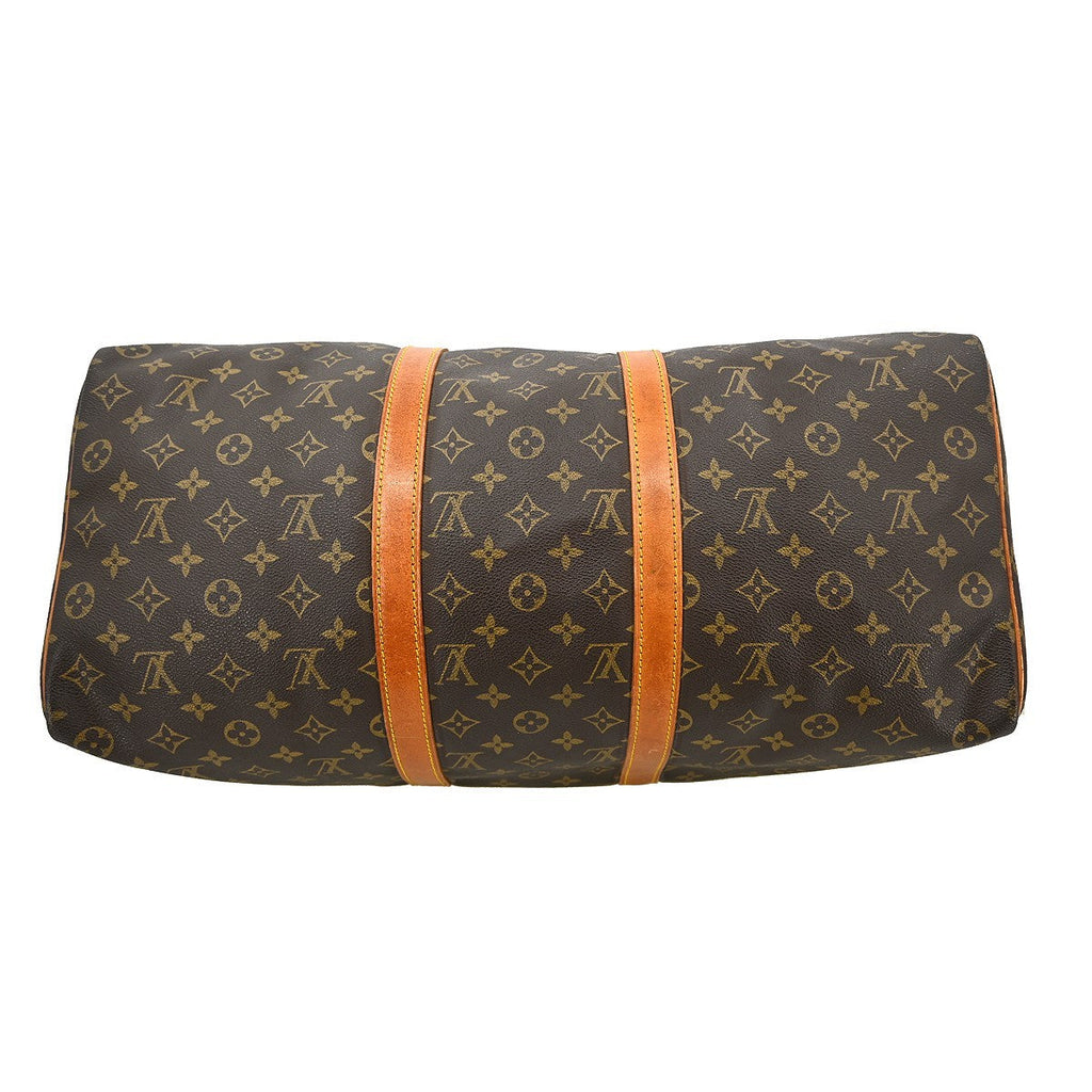Louis Vuitton Keepall Bag Monogram Canvas Brown Canvas Travel Bag