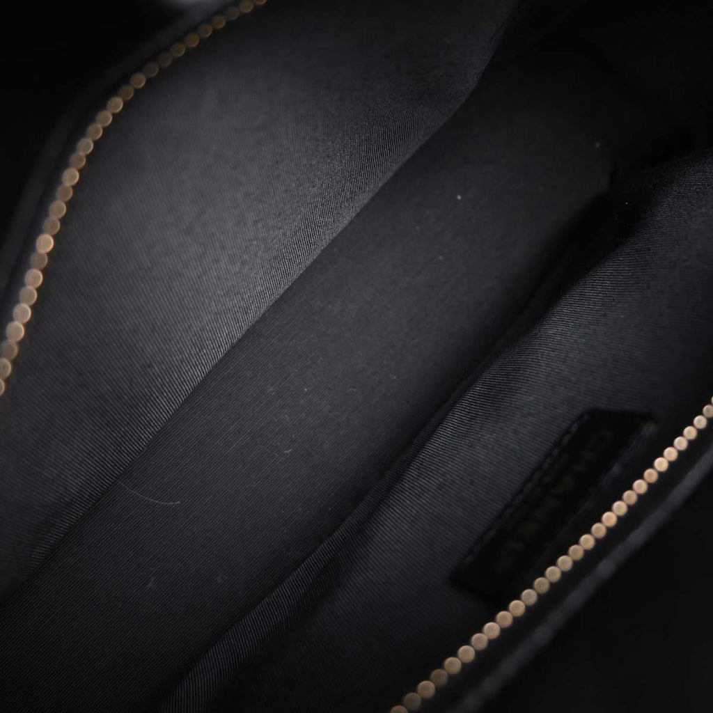Chanel Chocolate Bar Cc Tote Quilted Leather Black Leather Tote Bag Bag