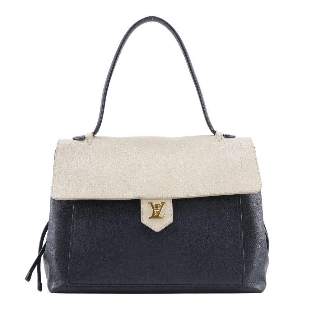 Louis Vuitton Lockme Handbag Leather Black Leather Handbag