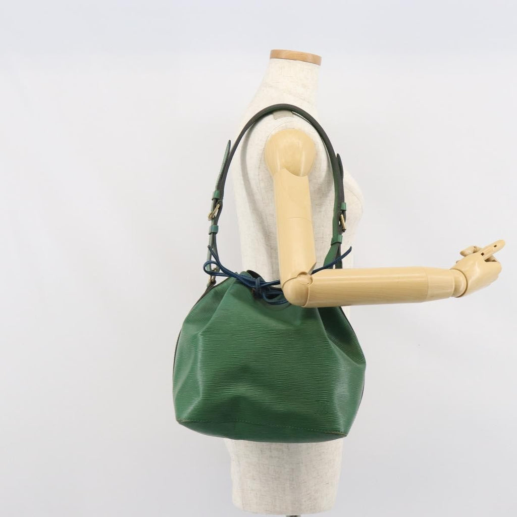 Louis Vuitton Petit Noe Handbag Epi Leather Green Leather Shoulder Bag