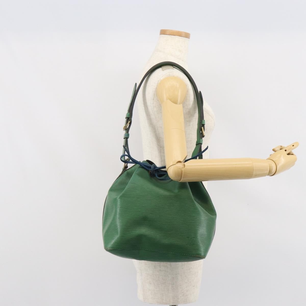 Louis Vuitton Petit Noe Handbag Epi Leather Green Leather Shoulder Bag