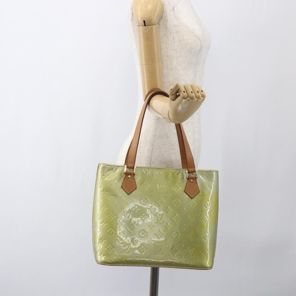 Louis Vuitton Houston Handbag Monogram Vernis Green Patent_Leather Tote Bag