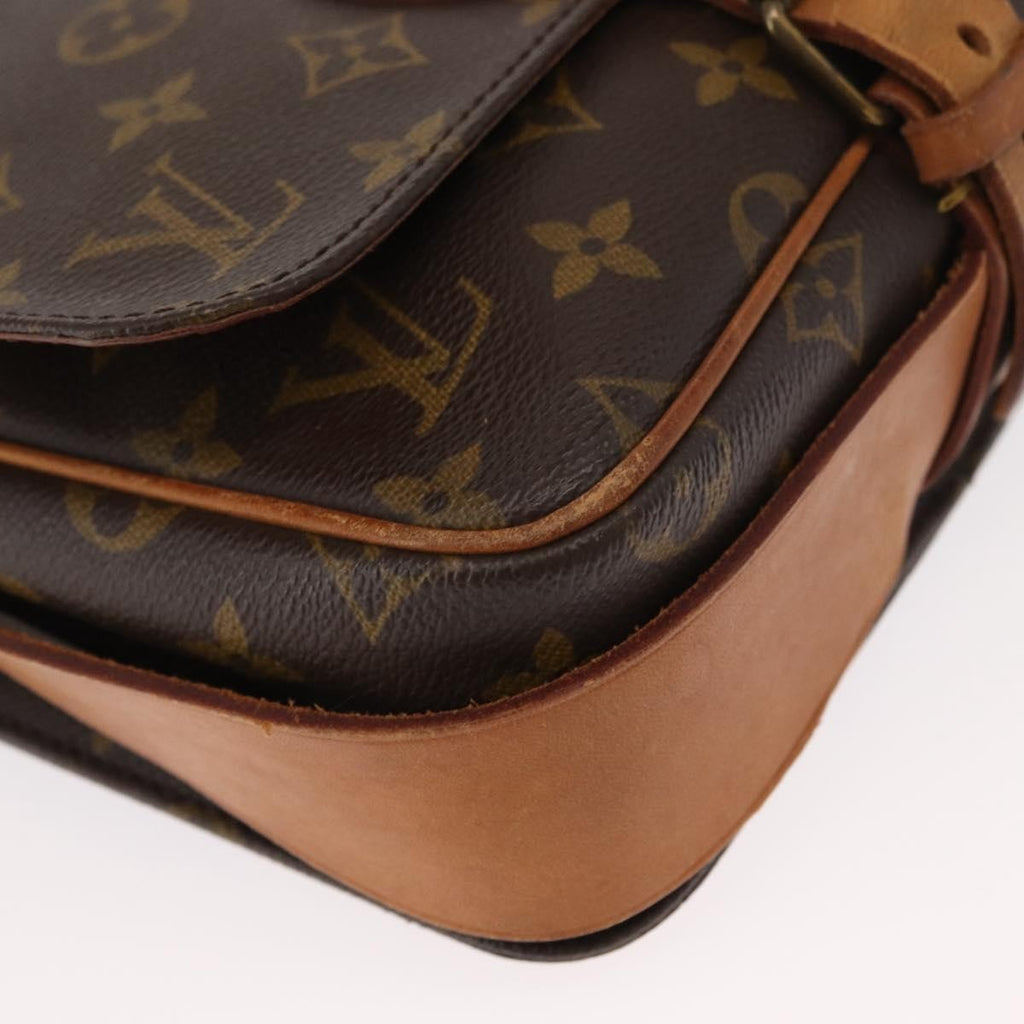Louis Vuitton Cartouchiere Handbag Monogram Canvas Brown Canvas Shoulder Bag