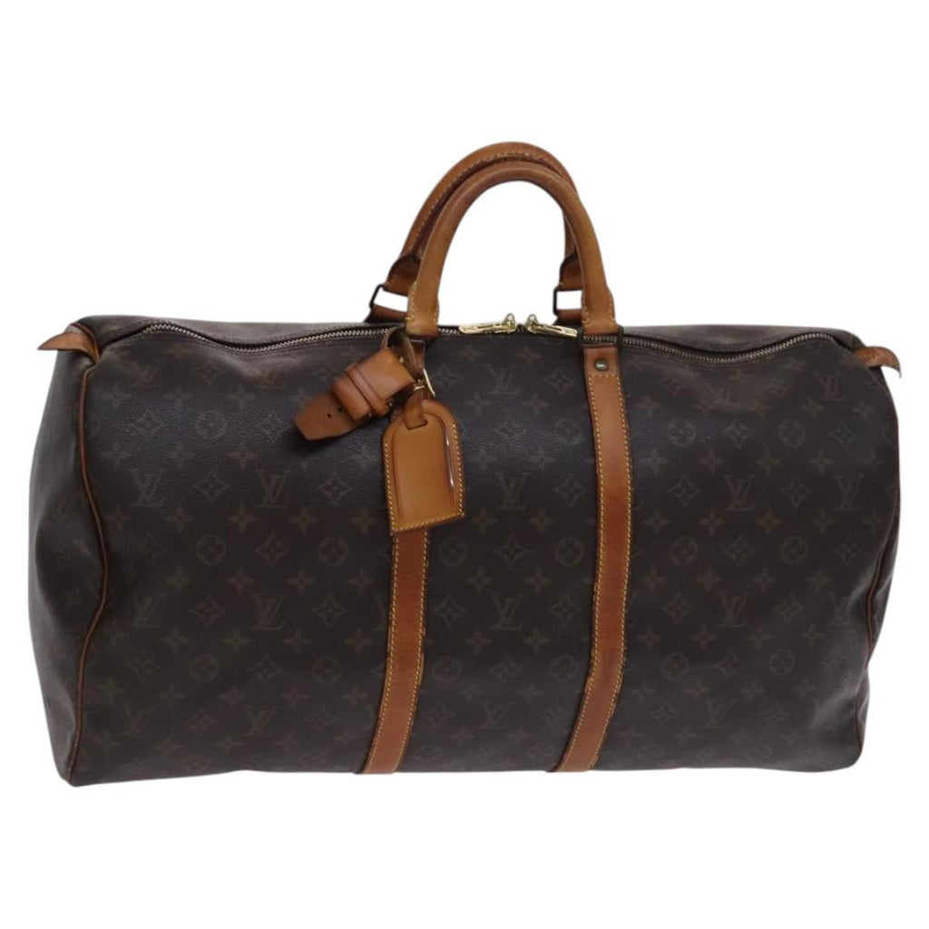 Louis Vuitton Keepall Bag Monogram Canvas Brown Canvas Travel Bag