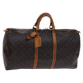 Louis Vuitton Keepall Bag Monogram Canvas Brown Canvas Travel Bag