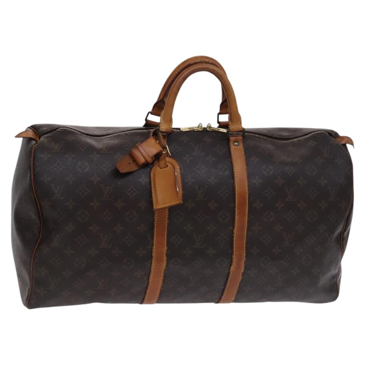 Louis Vuitton Keepall Bag Monogram Canvas Brown Canvas Travel Bag