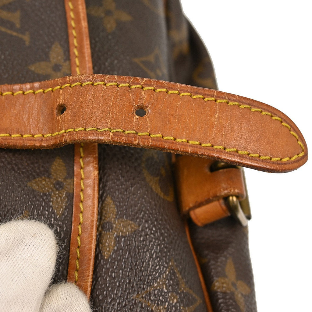 Louis Vuitton Saumur Handbag Monogram Canvas Brown Canvas Shoulder Bag
