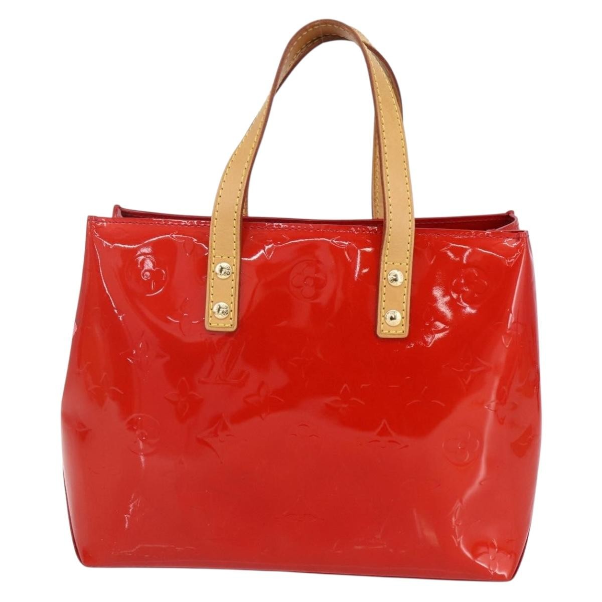 Louis Vuitton Reade Handbag Monogram Vernis Red Patent_Leather Handbag