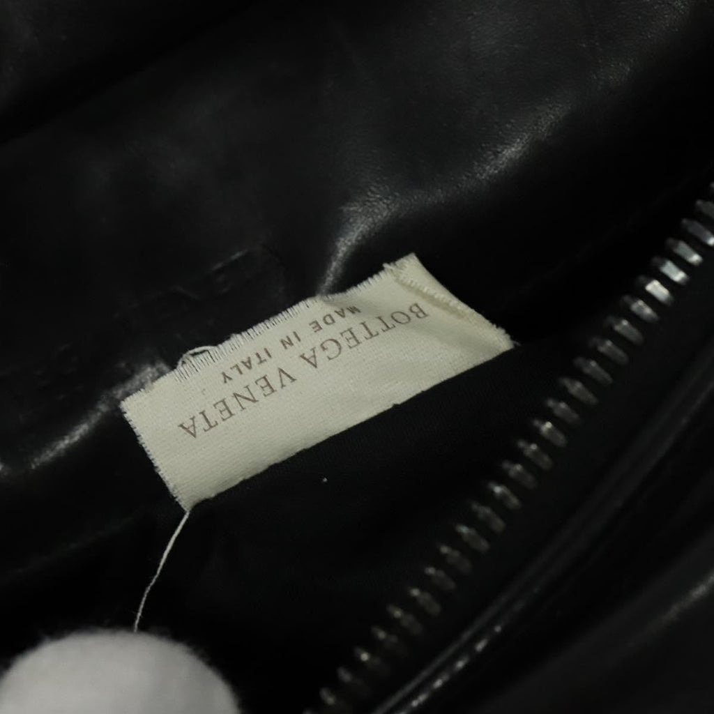 Bottega Veneta Utility Waist Bag Leather With Intrecciato Black Leather Shoulder Bag Bag