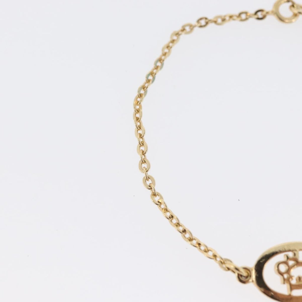 Christian Dior Vintage Logo Bracelet Metal Gold Metal Bracelet Jewelry (Pre-Owned)