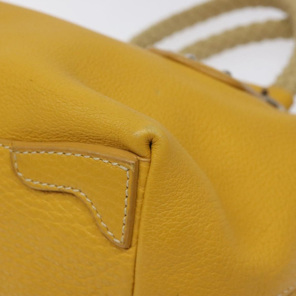 Prada Vintage Handbag Leather Yellow Leather Handbag