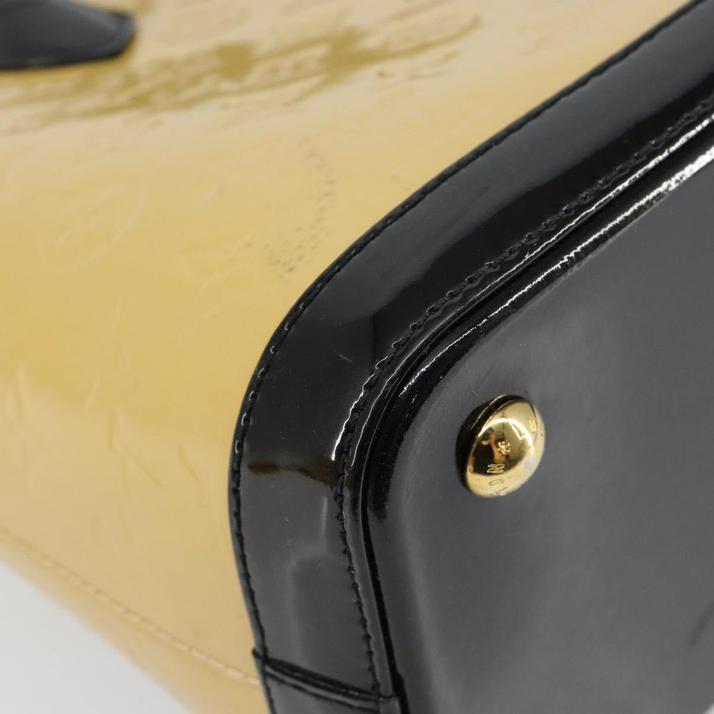 Louis Vuitton Lockit Handbag Monogram Vernis Beige Patent_Leather Tote Bag