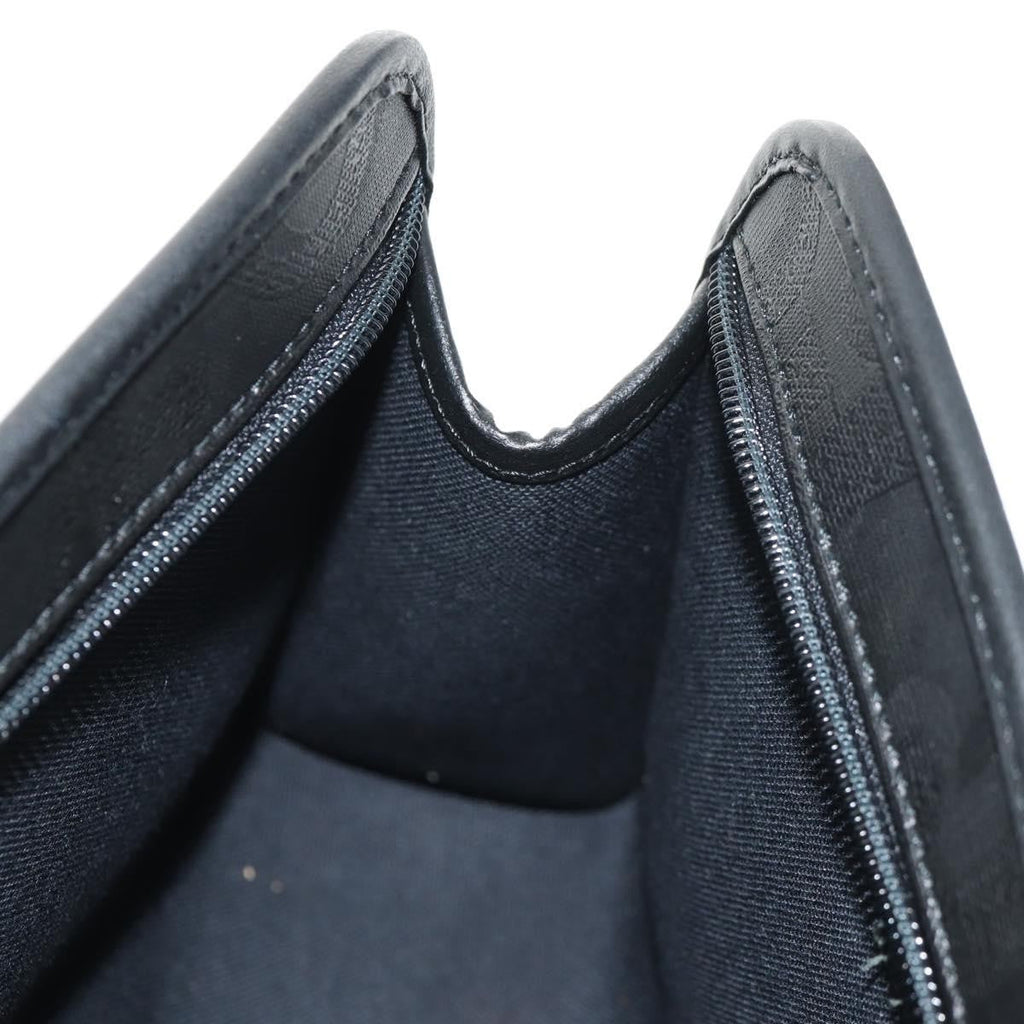 Christian Dior Vintage Trotter Pouch Diorissimo Canvas Black Pvc Clutche & Pouche Bag (Pre-Owned)