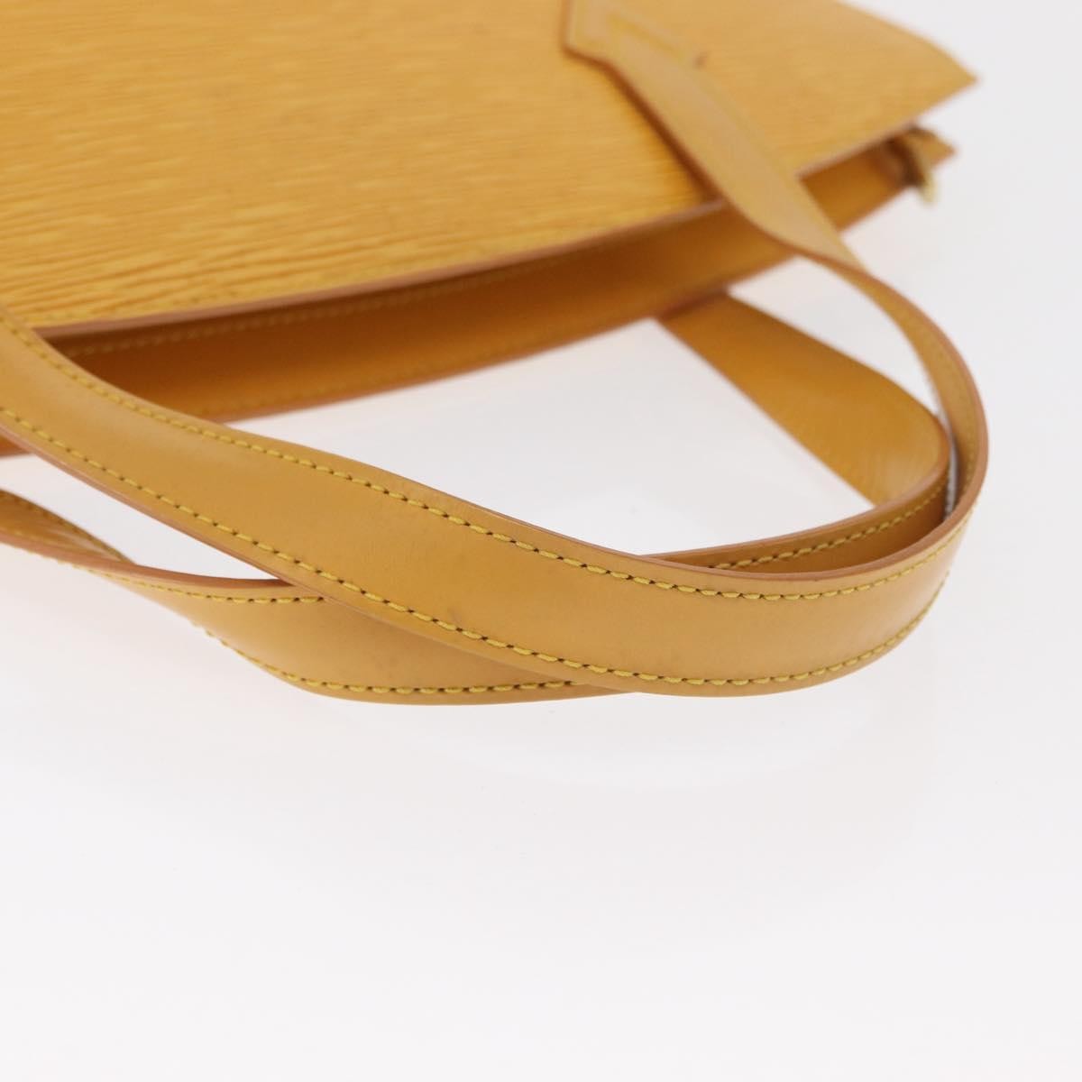 Louis Vuitton Saint Jacques Handbag Epi Leather Yellow Leather Handbag