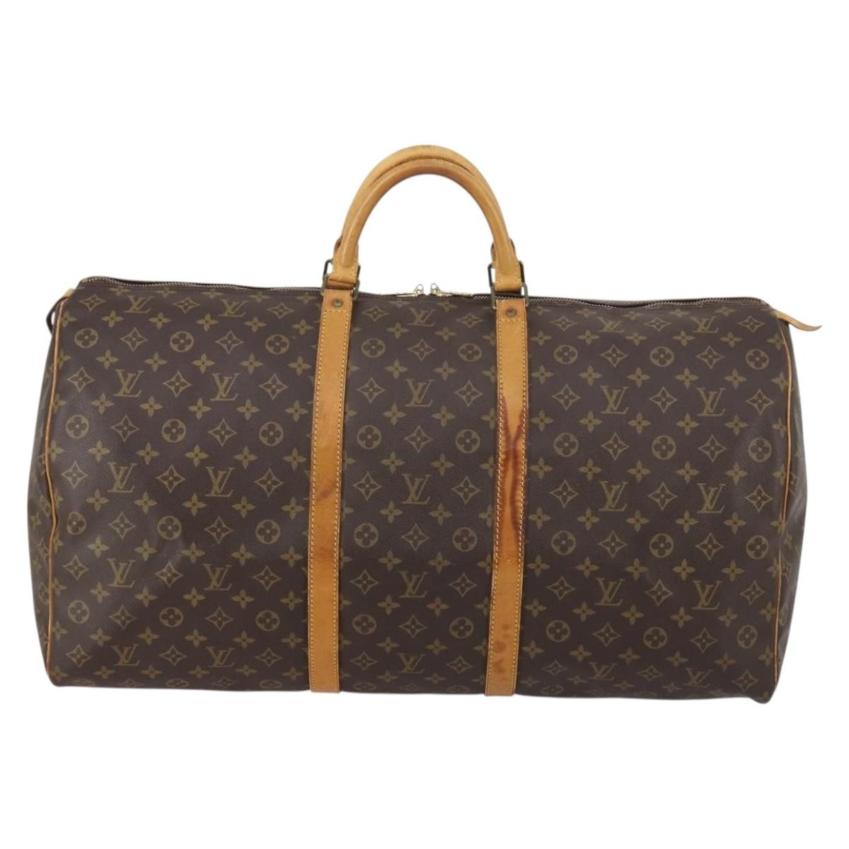 Louis Vuitton Keepall Bag Monogram Canvas Brown Canvas Travel Bag