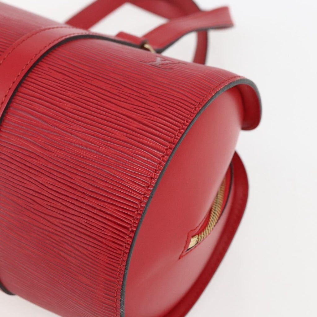 Louis Vuitton Soufflot Handbag Epi Leather Red Leather Shoulder Bag