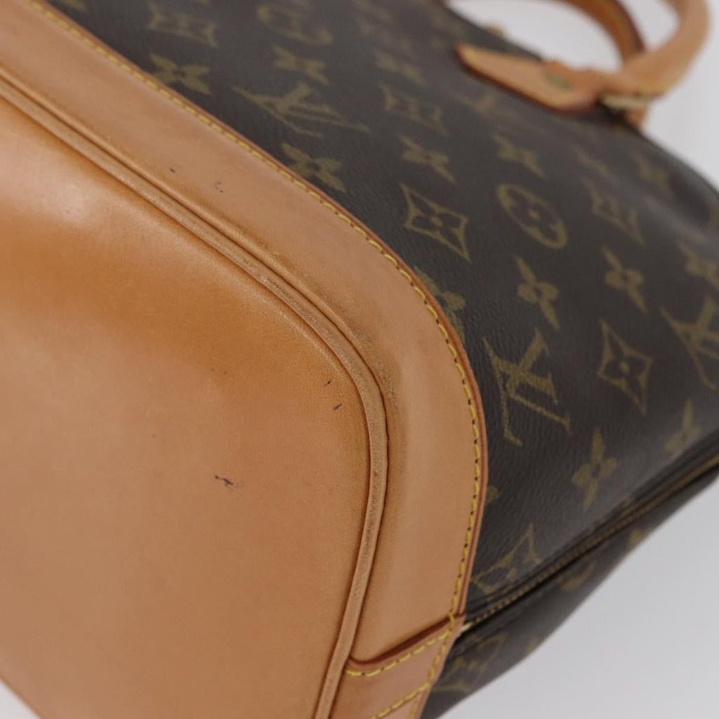 Louis Vuitton Alma Handbag Monogram Canvas Brown Canvas Handbag