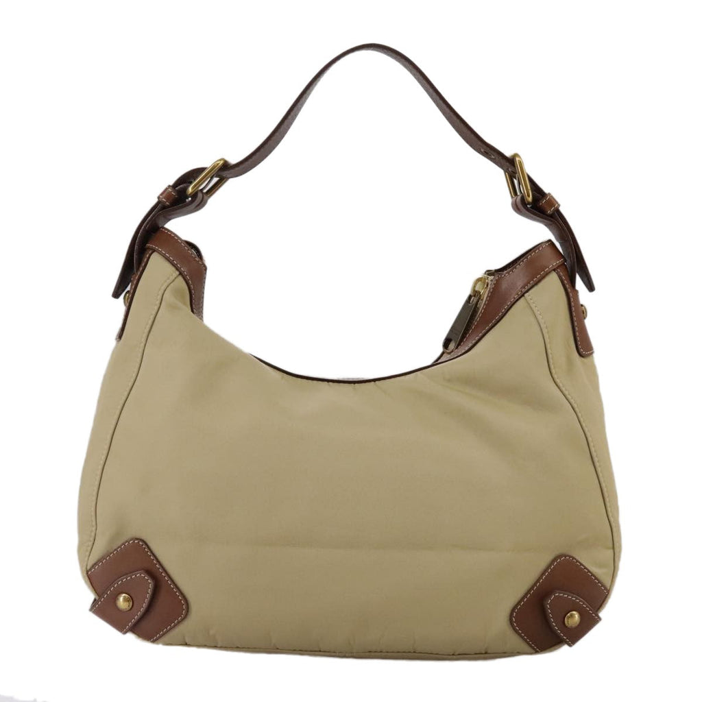 Burberry Blue Label Shoulder Bag Nylon Beige Nylon Shoulder Bag