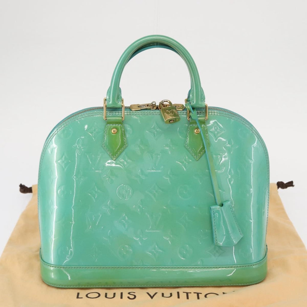 Louis Vuitton Alma Handbag Patent Leather Blue Patent_Leather Handbag