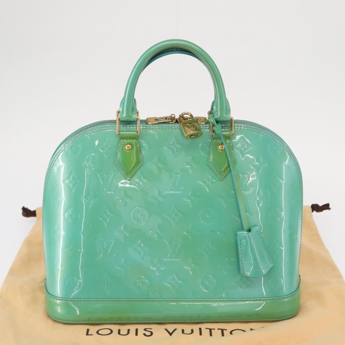 Louis Vuitton Alma Handbag Patent Leather Blue Patent_Leather Handbag