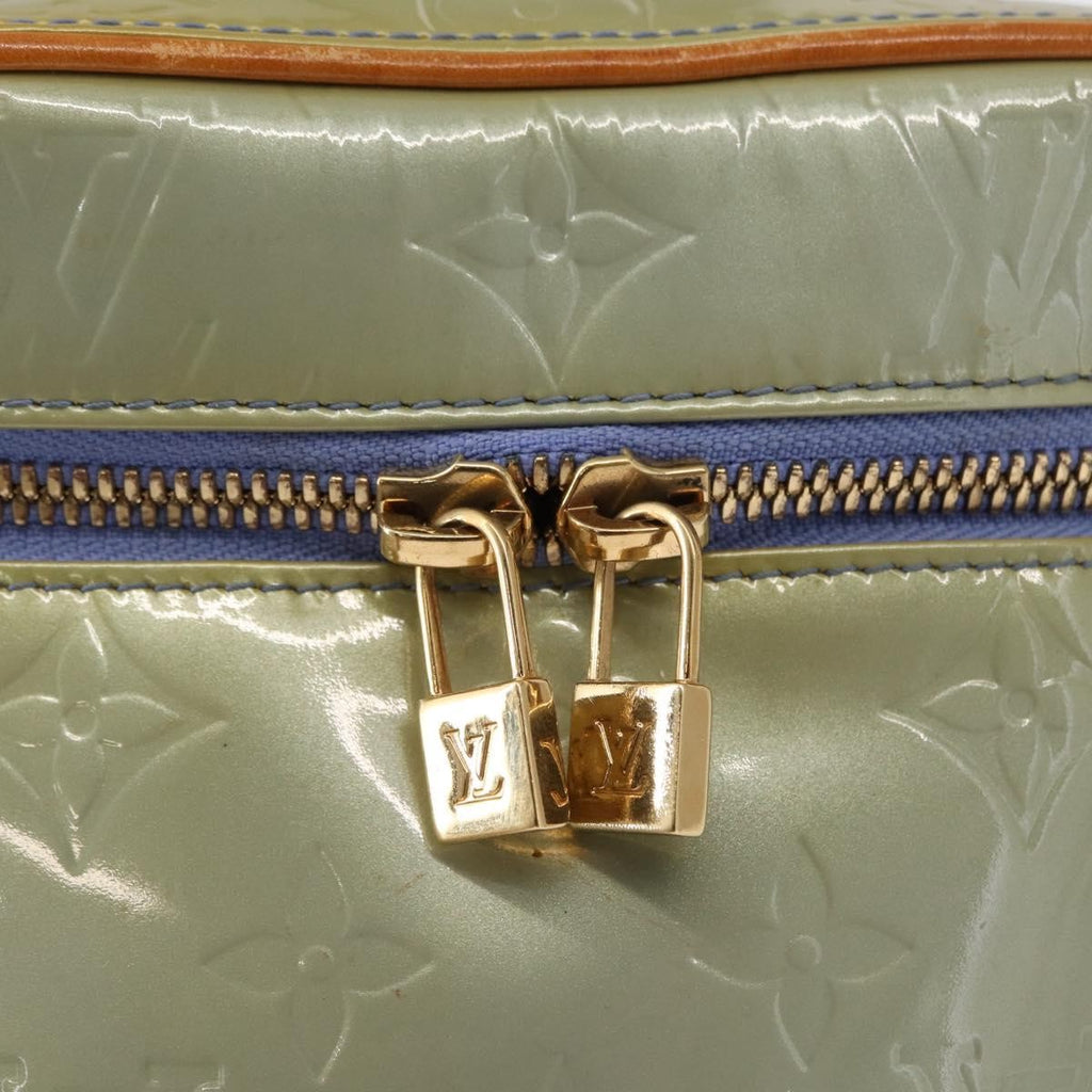 Louis Vuitton Sullivan Handbag Monogram Vernis Gray Patent_Leather Shoulder Bag