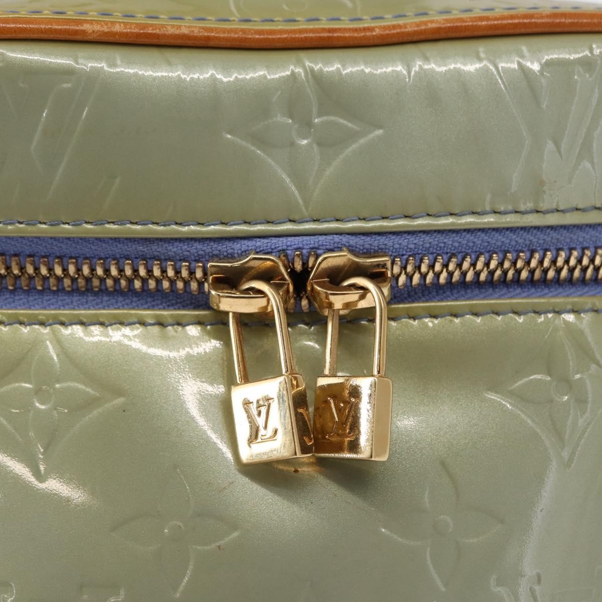 Louis Vuitton Sullivan Handbag Monogram Vernis Gray Patent_Leather Shoulder Bag