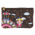 Louis Vuitton Double Zip Pochette Limited Edition Vivienne Xmas Monogram Canvas Brown Canvas Clutche & Pouche Bag