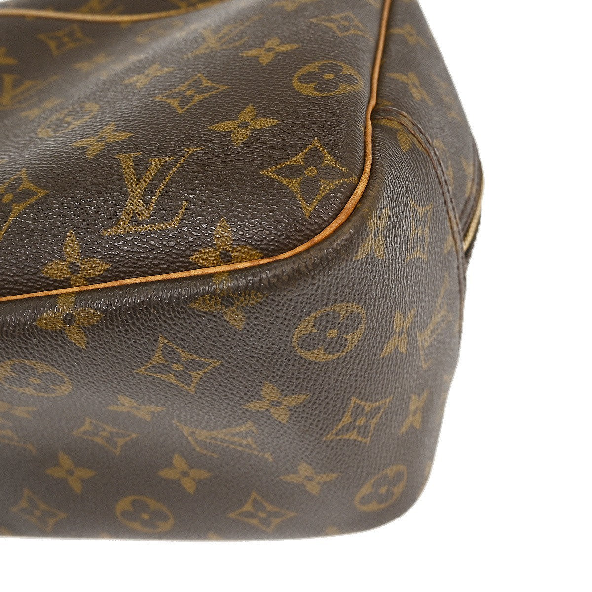 Louis Vuitton Deauville Handbag Monogram Canvas Brown Canvas Handbag
