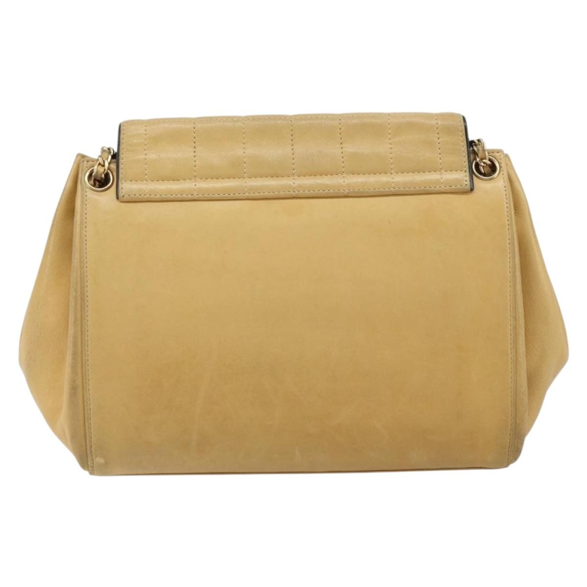 Chanel Chocolate Bar Accordion Reissue Flap Bag Quilted Lambskin Beige Leather Shoulder Bag Bag