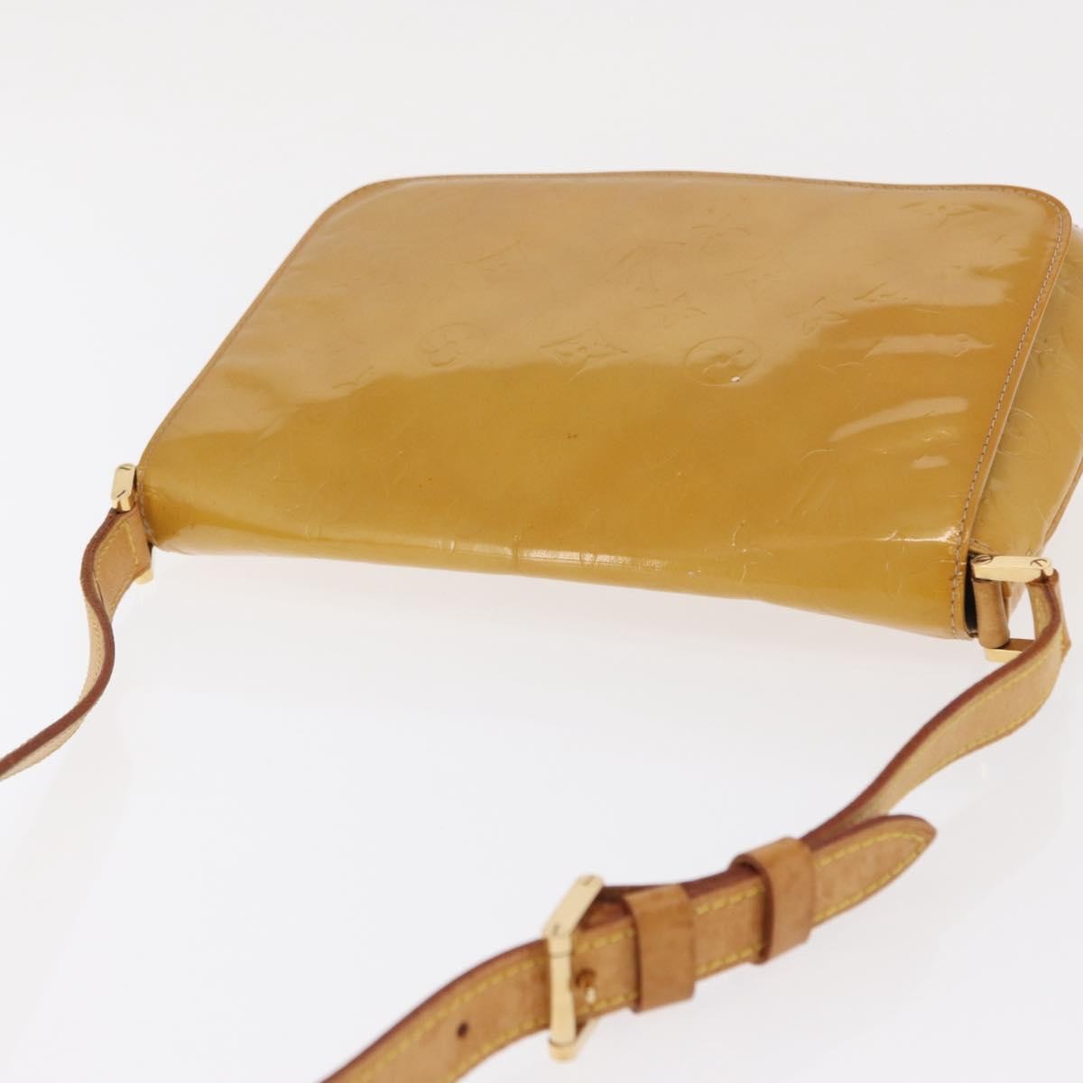 Louis Vuitton Thompson Street Handbag Monogram Vernis Yellow Patent_Leather Shoulder Bag