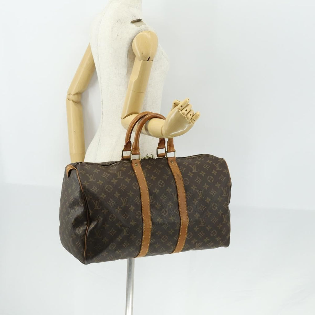 Louis Vuitton Keepall Bag Monogram Canvas Brown Canvas Travel Bag